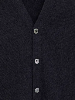Strickjacke aus Lammwolle mit V-Ausschnitt