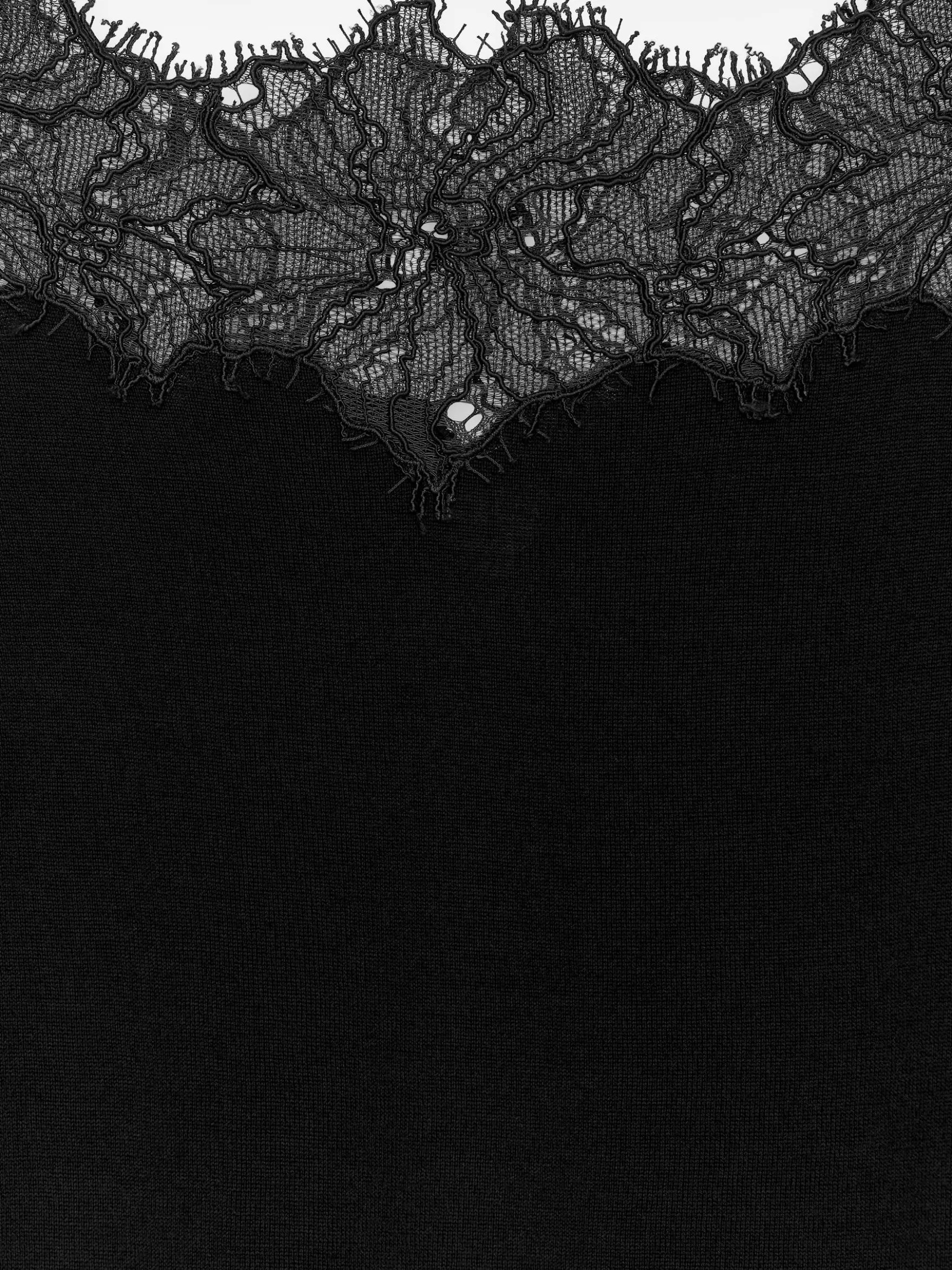 Strickoberteil mit Spitze