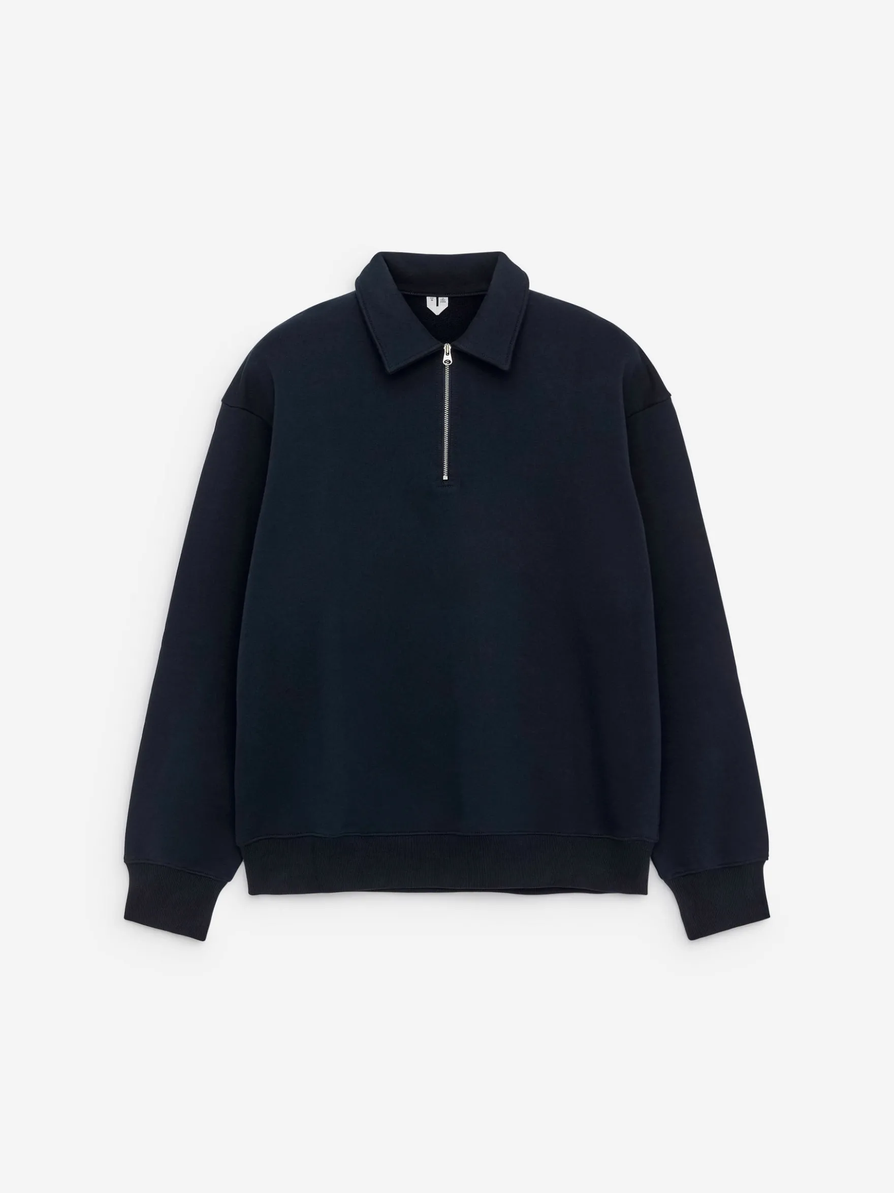Sweatshirt aus Baumwolle mit kurzem Reißverschluss
