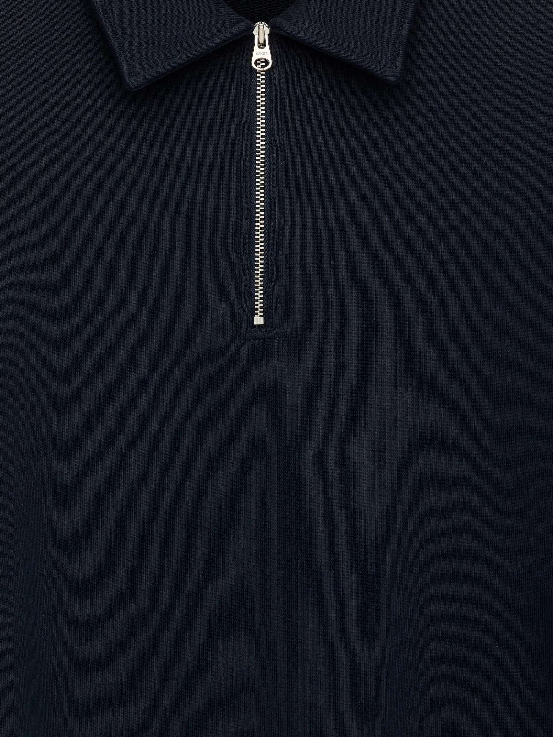 Sweatshirt aus Baumwolle mit kurzem Reißverschluss