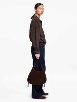 Sweatshirt aus French Terry mit Polokragen