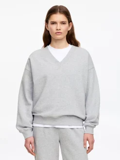 Sweatshirt mit V-Ausschnitt