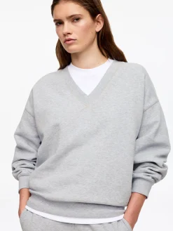 Sweatshirt mit V-Ausschnitt