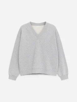 Sweatshirt mit V-Ausschnitt