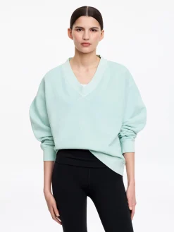 Sweatshirt mit V-Ausschnitt