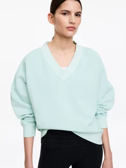 Sweatshirt mit V-Ausschnitt
