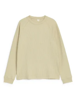 Sweatshirt mit Waffelmuster