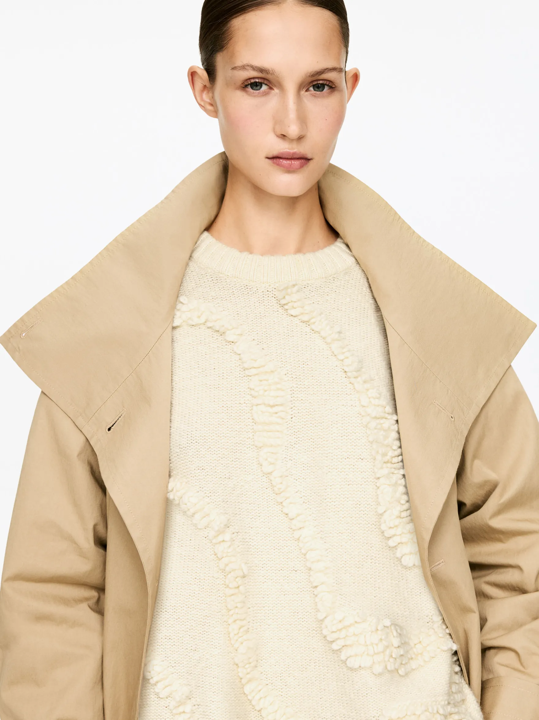 Texturierter Pullover
