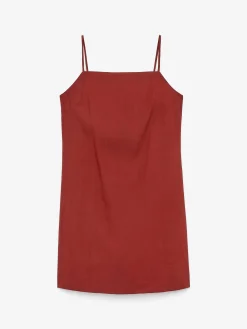 Trägerkleid aus Leinenmischung