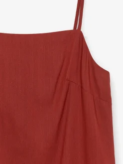 Trägerkleid aus Leinenmischung