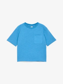 T-Shirt aus Baumwolle und Leinen