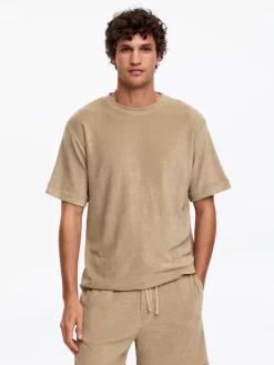 T-Shirt aus Baumwollfrottee