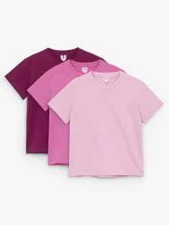 T-Shirt mit Rundhalsausschnitt, 3er-Pack