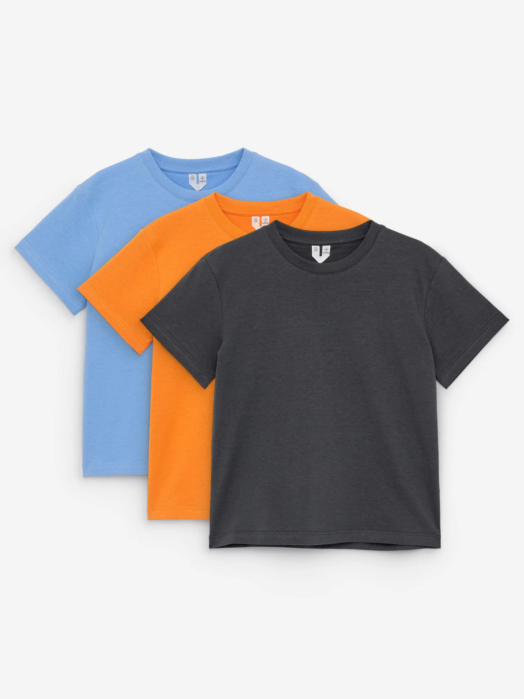 T-Shirt mit Rundhalsausschnitt, 3er-Pack