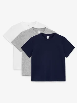 T-Shirt mit Rundhalsausschnitt, 3er-Pack
