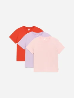 T-Shirt mit Rundhalsausschnitt, 3er-Pack