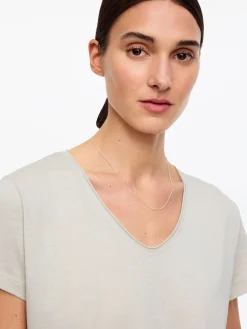 T-Shirt mit U-Ausschnitt