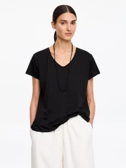 T-Shirt mit U-Ausschnitt