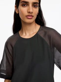 T-Shirt-Kleid aus Seide