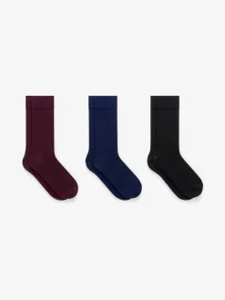 Unifarbene Socken im 3er-Pack