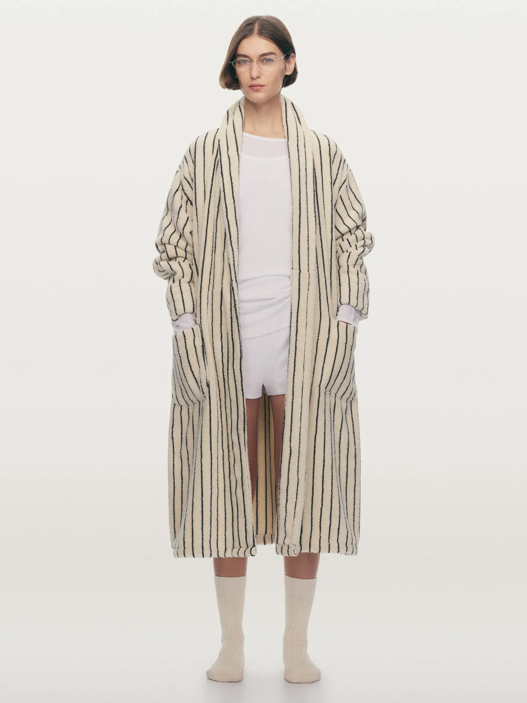 Unisex-Bademantel aus Baumwollfrottee