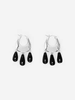 Versilberte Hoops