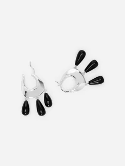 Versilberte Hoops