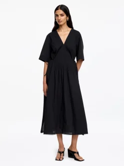 Voilekleid aus Baumwolle mit Spitze