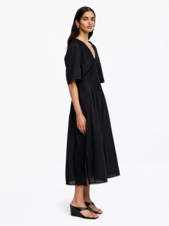 Voilekleid aus Baumwolle mit Spitze