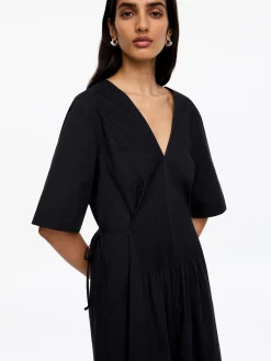 Voilekleid aus Baumwolle mit Spitze