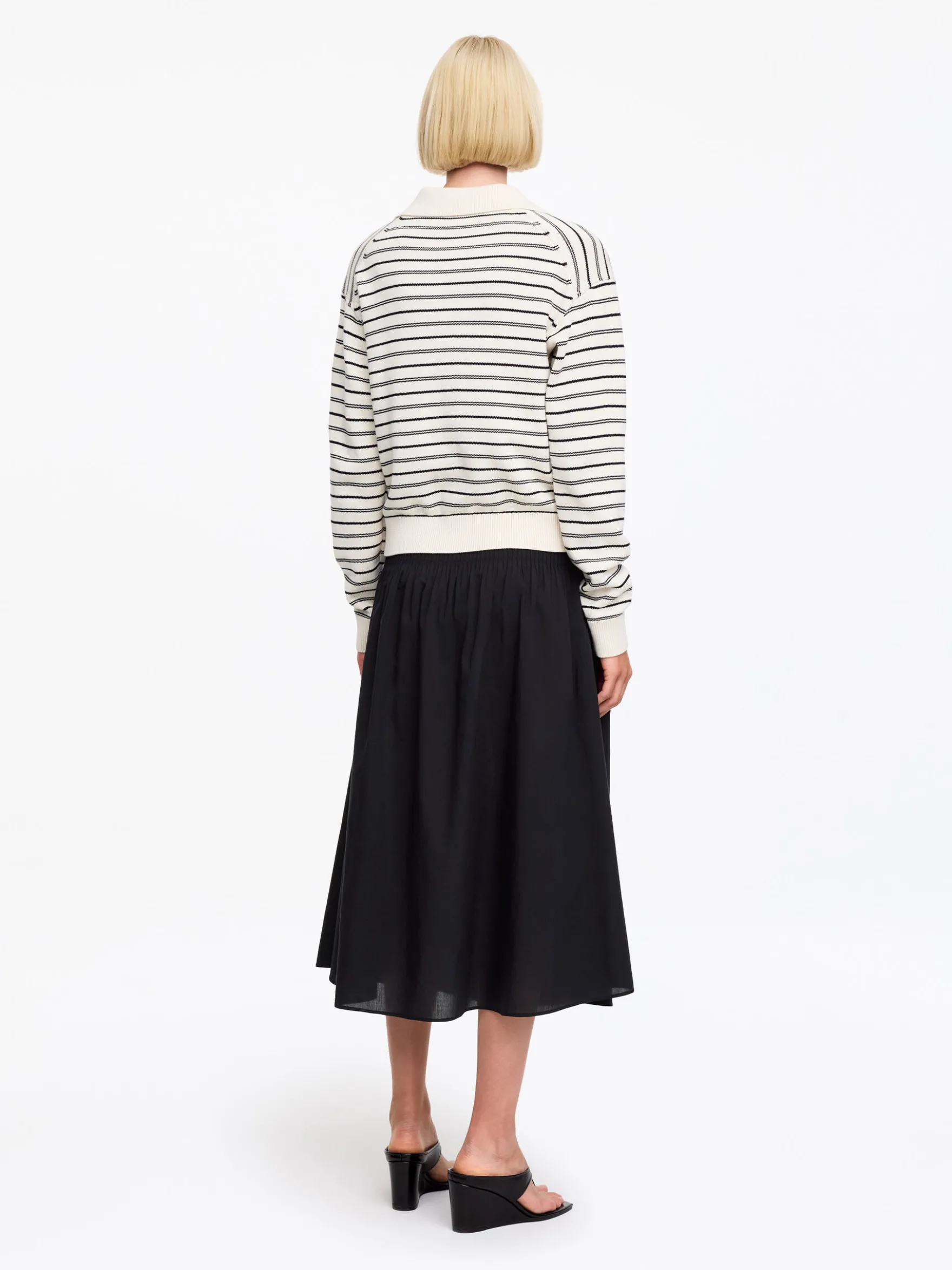 Voile-Rock mit Biesen