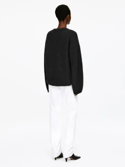 V-Pullover aus Alpakawolle und Wolle