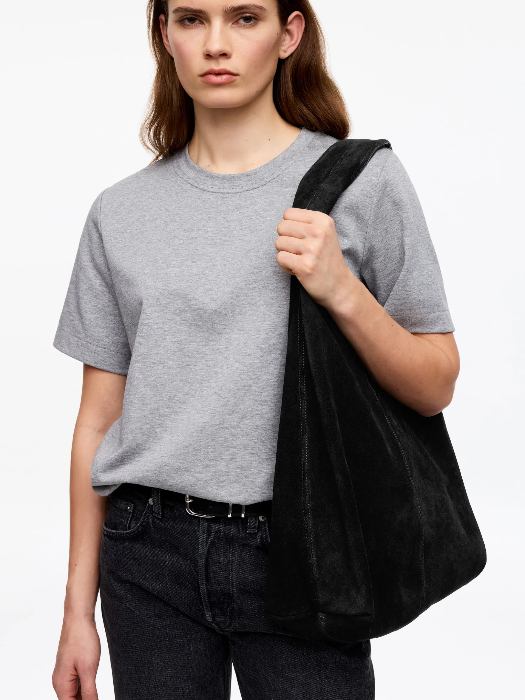 Weiche Tasche aus Spaltvelours
