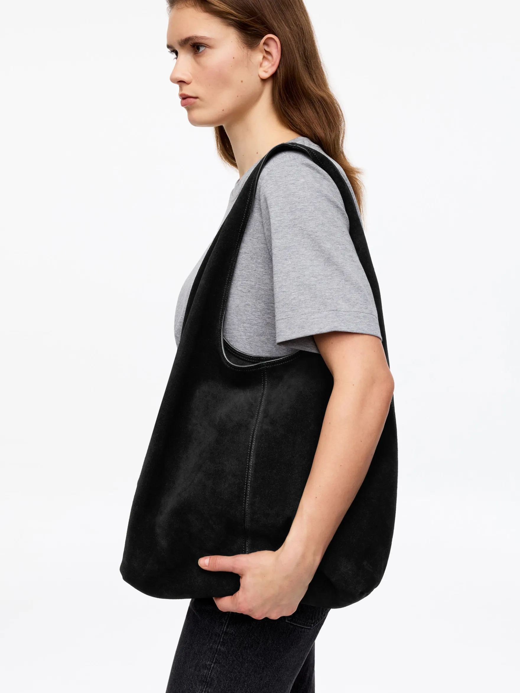 Weiche Tasche aus Spaltvelours
