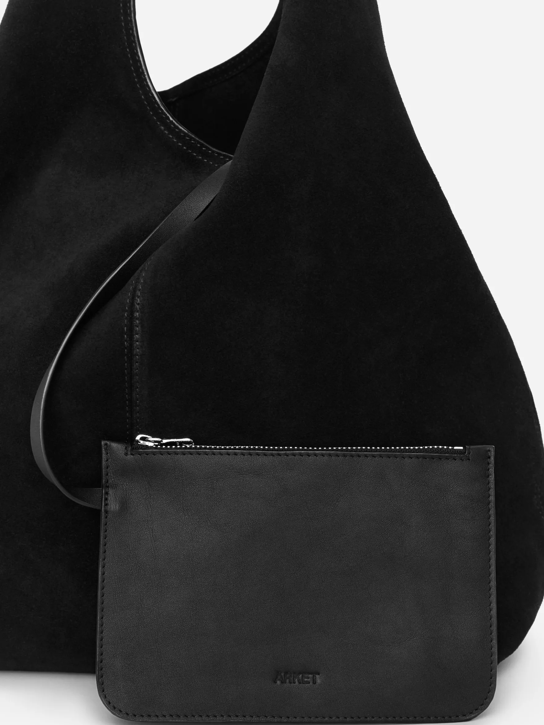 Weiche Tasche aus Spaltvelours