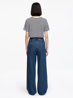 Weite Bundfaltenjeans