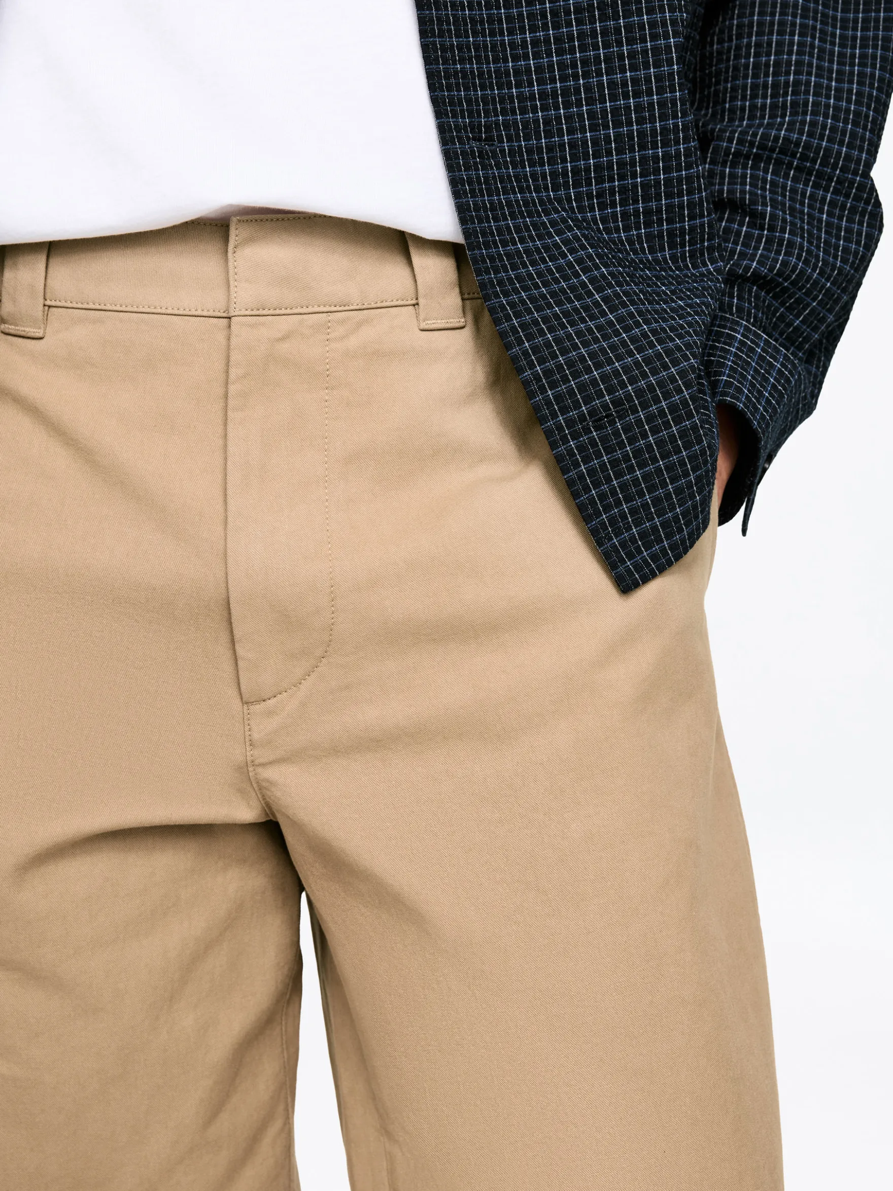 Weite Chinohose aus Baumwolle