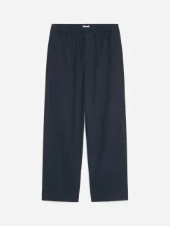 Weite Hose aus Leinenmischung