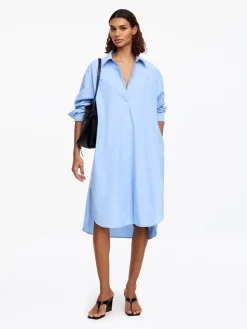 Weites Hemdkleid aus Baumwolle