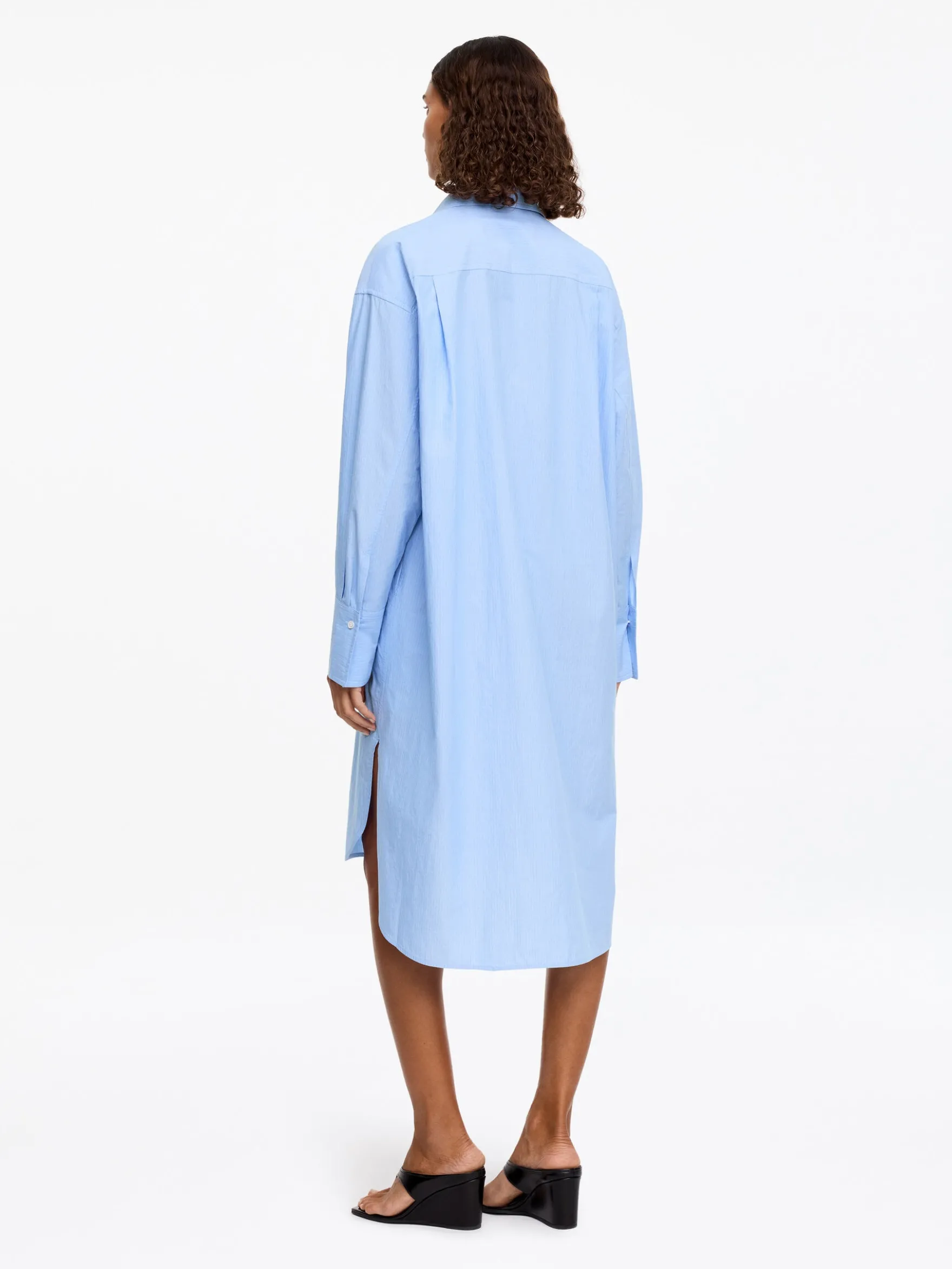 Weites Hemdkleid aus Baumwolle