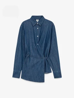 Wickelhemd aus Denim