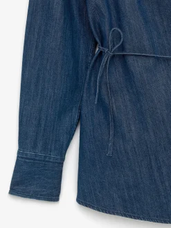 Wickelhemd aus Denim