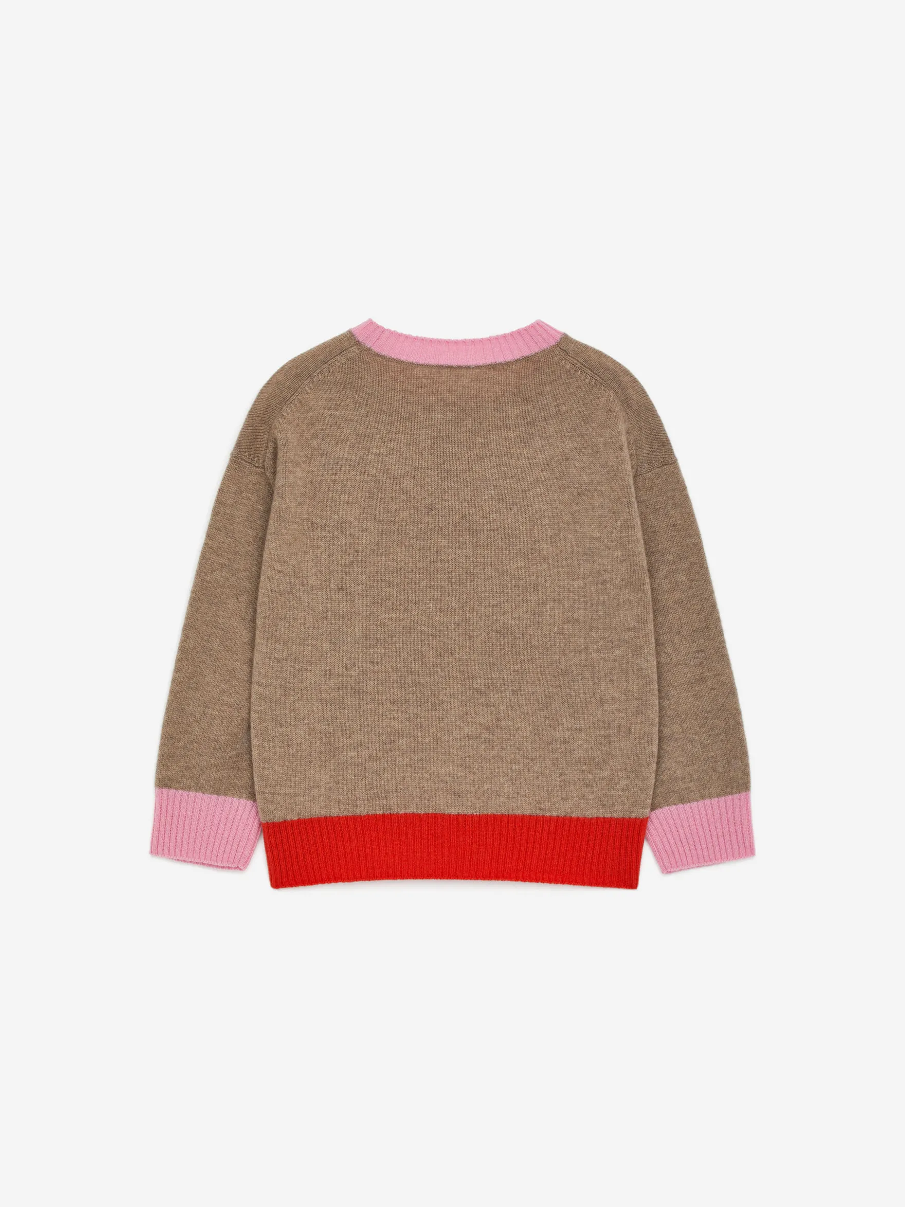 Wollpullover im Colorblock-Design