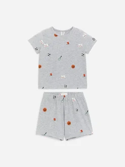 Zweiteiliger kurzer Pyjama aus Jersey